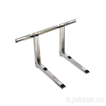 Staffa di supporto A / C in acciaio inox con barra trasversale
